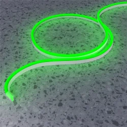 Гибкий неон 25x13 220В 8Вт/м Green IP65 50м (Белый)