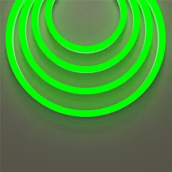 Гибкий неон 25х13 220В 8Вт/м Зеленый IP65 50м (Белый) 201234