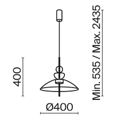 Подвесной светильник Bangkok 3000К 12Вт (Черный)