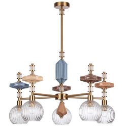 Люстра «ODEON LIGHT EXCLUSIVE» 5414/5, серия: TERRA (крепление на планке) - регулировка высоты: наборная штанга