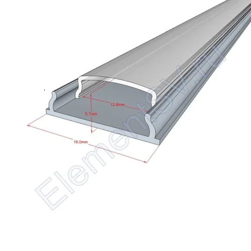 Алюминиевый профиль гибкий CX-A101 159 (2000х18х5,7мм с рассеивателем) - фото 3.