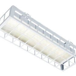 Накладной светодиодный светильник для спортзалов с защитной решеткой 20 Вт IP44 650x250x95 мм 4000К Призма