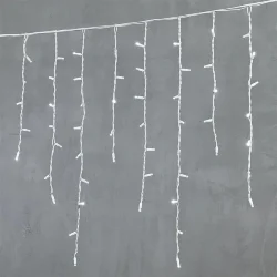 Гирлянда Бахрома 3,2 x 0,9 м Белая 220В, 168 LED, Провод Белый Каучук, IP65