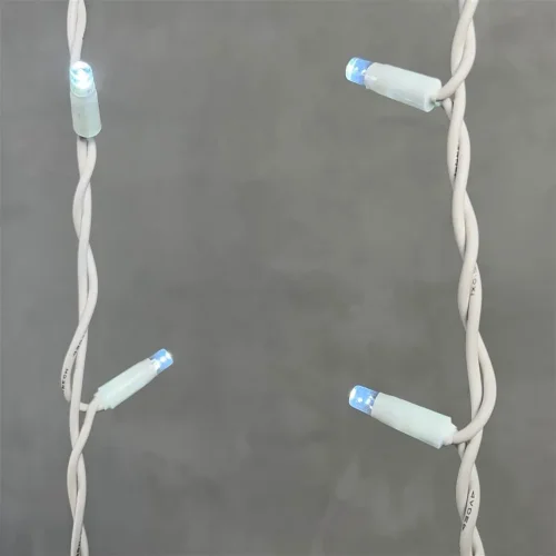 Гирлянда Бахрома 3,2 x 0,9 м Белая 220В, 168 LED, Провод Белый Каучук, IP65. Фото 3.