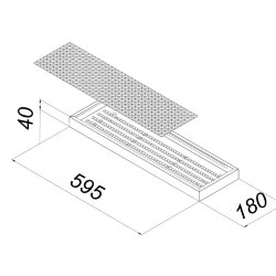 Универсальный офисный светодиодный светильник 40 Вт IP20 595x180x40 мм 3000K Призма