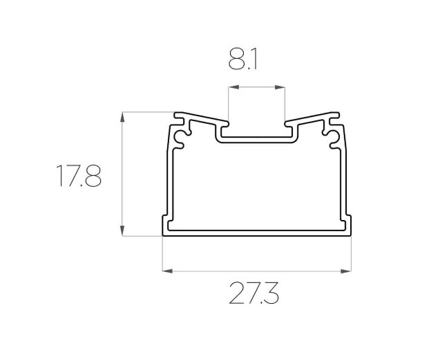 Профиль накладной алюминиевый LC-LP-1827-2 Anod - фото 2