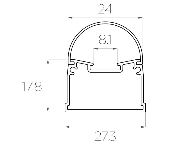 Профиль накладной алюминиевый LC-LP-1827-2 Anod - фото 3