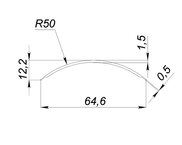 Рассеиватель поликарбонатный для профиля LC-LRM-BL14-6 чёрный - фото 2
