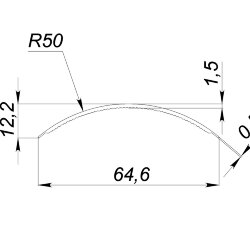 Рассеиватель поликарбонатный для профиля LC-LRM-BL14-6 чёрный