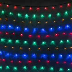 Светодиодная Сеть 2 x 2 м Разноцветная 24В, 256 LED, Провод Черный ПВХ, IP54