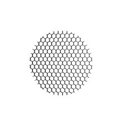 Антибликовая решетка MR16, D50xH2mm, черная, алюминий, Denkirs DK1500-BK