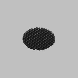 Антибликовая решетка MR16, D50xH2mm, черная, алюминий, Denkirs DK1500-BK