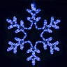 Светодиодная Снежинка «Путеводная Звезда» Ø0,5м Синяя, Дюралайт на Металлическом Каркасе, IP65. Фото 1.