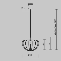 Подвесной светильник Cambio E27х1 (Черный)