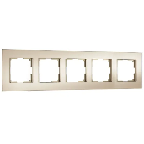 Рамка из стекла на 5 постов Senso шампань soft-touch W0053111 - фото