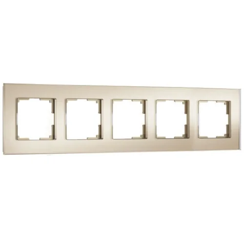 Рамка из стекла на 5 постов Senso шампань soft-touch W0053111 - фото 4