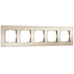 Рамка из стекла на 5 постов Senso шампань soft-touch W0053111