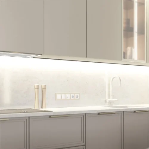 Рамка из стекла на 5 постов Senso шампань soft-touch W0053111 - фото 3