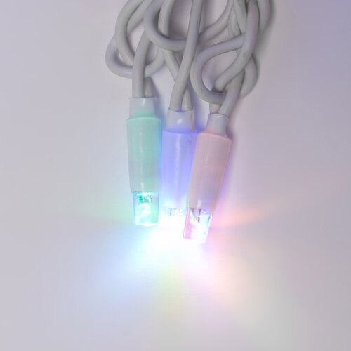 ULD-B3010-200-TWK MULTI IP67 Бахрома светодиодная с эффектом мерцания, 3м, Соединяемая, 200 светодиодов, Разноцветный свет, Провод белый. - фото 4