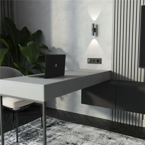 Выключатель двухклавишный (Hammar черный) W1220008 - фото 2