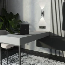 Выключатель двухклавишный (Hammar черный) W1220008