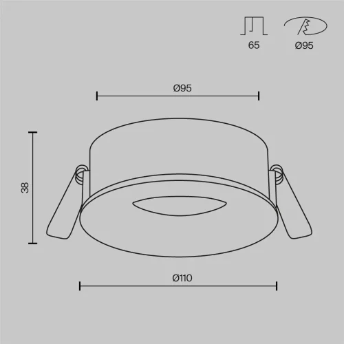 Встраиваемый светильник Изящность / Slim 1*GX53 12 Вт IP 44 (Матовое Золото) DL027-GX53-MG - фото 8