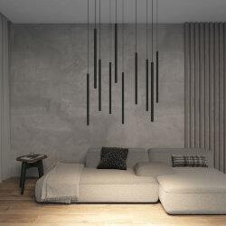 Подвесной светильник со встроенным светодиодом, 5W, IP 20, 4000K, черный, алюминий, Denkirs DK4304-BK