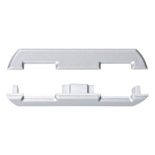 UFE-N08 SILVER B POLYBAG Набор аксессуаров для алюминиевого профиля, Заглушки 4 шт., пластик, Цвет серебро, ТМ Uniel. - фото 1