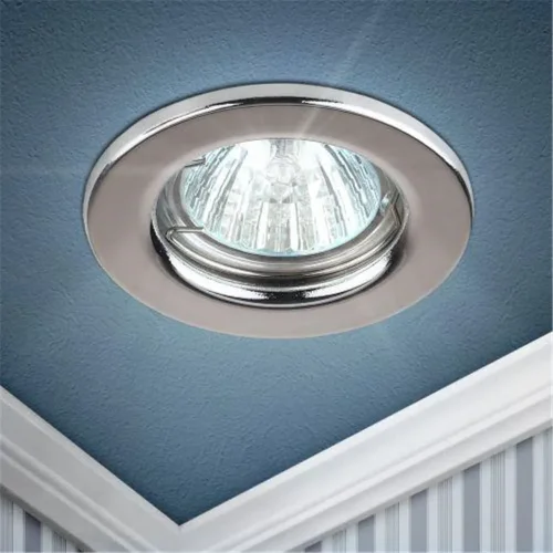 Светильник точечный ST1 CH 50Вт MR16 12В штампован. хром. ЭРА C0043799 - фото