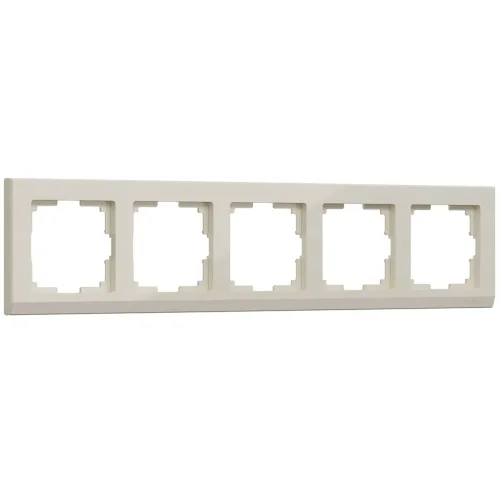 Рамка из пластика на 5 постов Stark слоновая кость W0051803 - фото