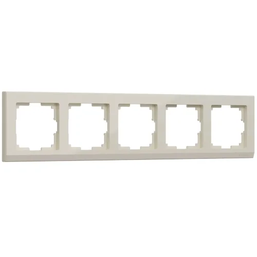 Рамка из пластика на 5 постов Stark слоновая кость W0051803 - фото