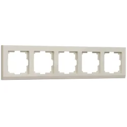 Рамка из пластика на 5 постов Stark слоновая кость W0051803