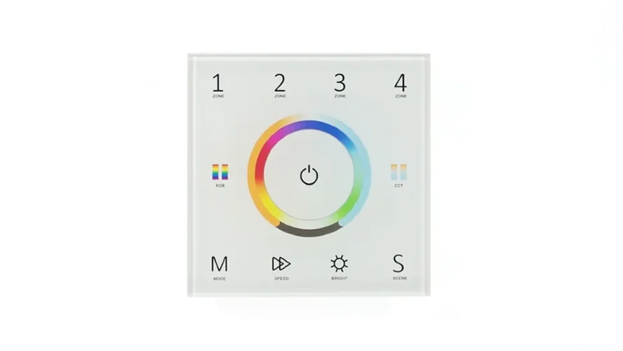 Сенсорная панель T15 White IC88 (220V, RGB+CCT, 4 zone, DMX512, RF 2.4GHz) - фото I