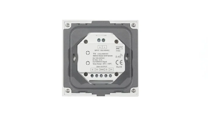 Сенсорная панель T15 White IC88 (220V, RGB+CCT, 4 zone, DMX512, RF 2.4GHz) - фото II