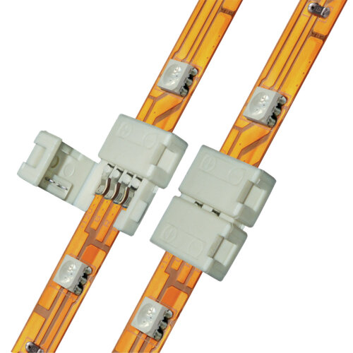 Клемма соединительная для светодиодных лент 5050 RGB, 4 контакта, IP20, цвет белый, 20 штук в пакете - фото 1