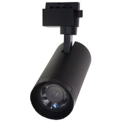 ULB-Q261 20W-4000K-AC BLACK Светильник-прожектор светодиодный трековый, 1600 Лм, Белый свет 4000К, С регулируемым углом свечения, Корпус черный