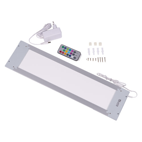 ULI-F42-7.5W-RGB-RC-DIM SENSOR IP20 SILVER Панель линейная светодиодная ультратонкая, с бесконтактным выключателем, диммер, пульт ду, 460х120х11мм, 260Lm, Серебристый - фото 8