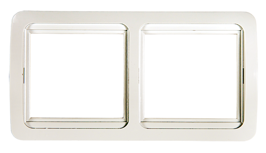 Рамка двойная горизонтальная CLASSICO белая 2302H IN HOME - Фото