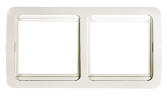 Рамка двойная горизонтальная CLASSICO белая 2302H IN HOME - Фото