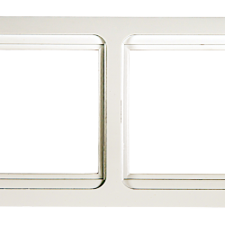 Рамка двойная горизонтальная CLASSICO белая 2302H IN HOME