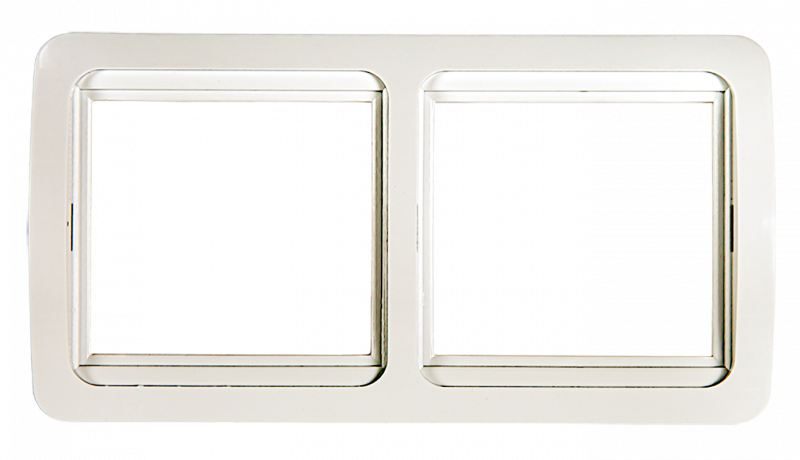 Рамка двойная горизонтальная CLASSICO белая 2302H IN HOME - Фото 2