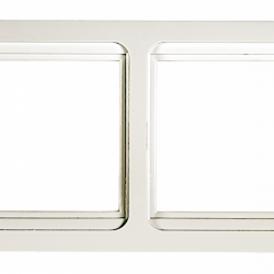 Рамка двойная горизонтальная CLASSICO белая 2302H IN HOME