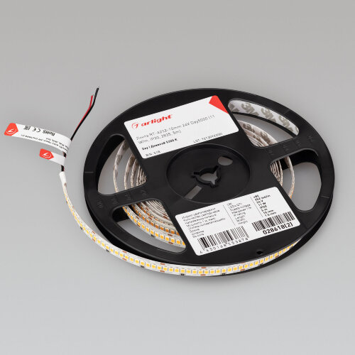 Светодиодная лента RT-A252-10mm 24V Day5000 (11 W/m, IP20, 2835, 5m) (Arlight, Открытый) - фото 3