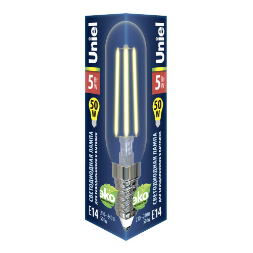 LED-Y25-5W-3000K-E14-CL GLZ04TR Лампа светодиодная для холодильников и вытяжки, прозрачная, Теплый белый свет 3000K - фото 4