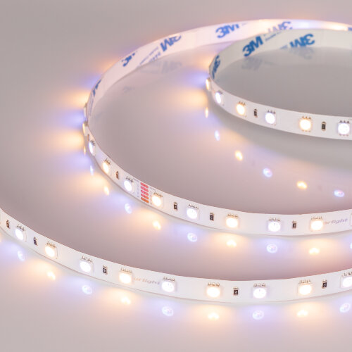 Светодиодная лента RT-В60-10mm 24V RGBW-Warm (14.4 W/m, IP20, 5060, 5m) (Arlight, Открытый) 018327(2) - фото 4