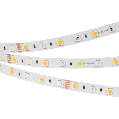 Светодиодная лента RT-В60-10mm 24V RGBW-Warm (14.4 W/m, IP20, 5060, 5m) (Arlight, Открытый) 018327(2) - фото 2