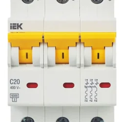 Выключатель автоматический модульный 3п C 20А 6кА ВА47-60M KARAT IEK MVA31-3-020-C