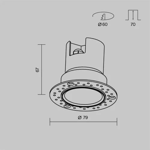 Потолочный светильник Гравий / Grit 3000К 5Вт IP 65 (Черный) O501DL-L5B3K - фото 2