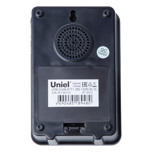 UDB-016W-R1T1-38S-150M-BL-SL Звонок беспроводной, Радиус действия 150м, Черный с серебристым - фото 5