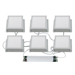 ULP-1010-42W-4000K IP54 GRILYATO OPAL WHITE KIT06 Светильники светодиодные потолочные встраиваемые, комплект из 6 штук, Белый свет 4000K, 4200Лм, Для ячеек 100x100мм, Корпус белый, В комплекте с и-п